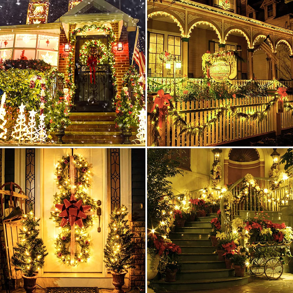 23-99ft LED Solar Light 50-300 Lights Outdoor Waterproof Fairy Garland Lights Christmas Party Halloween Decorations Solar Lights