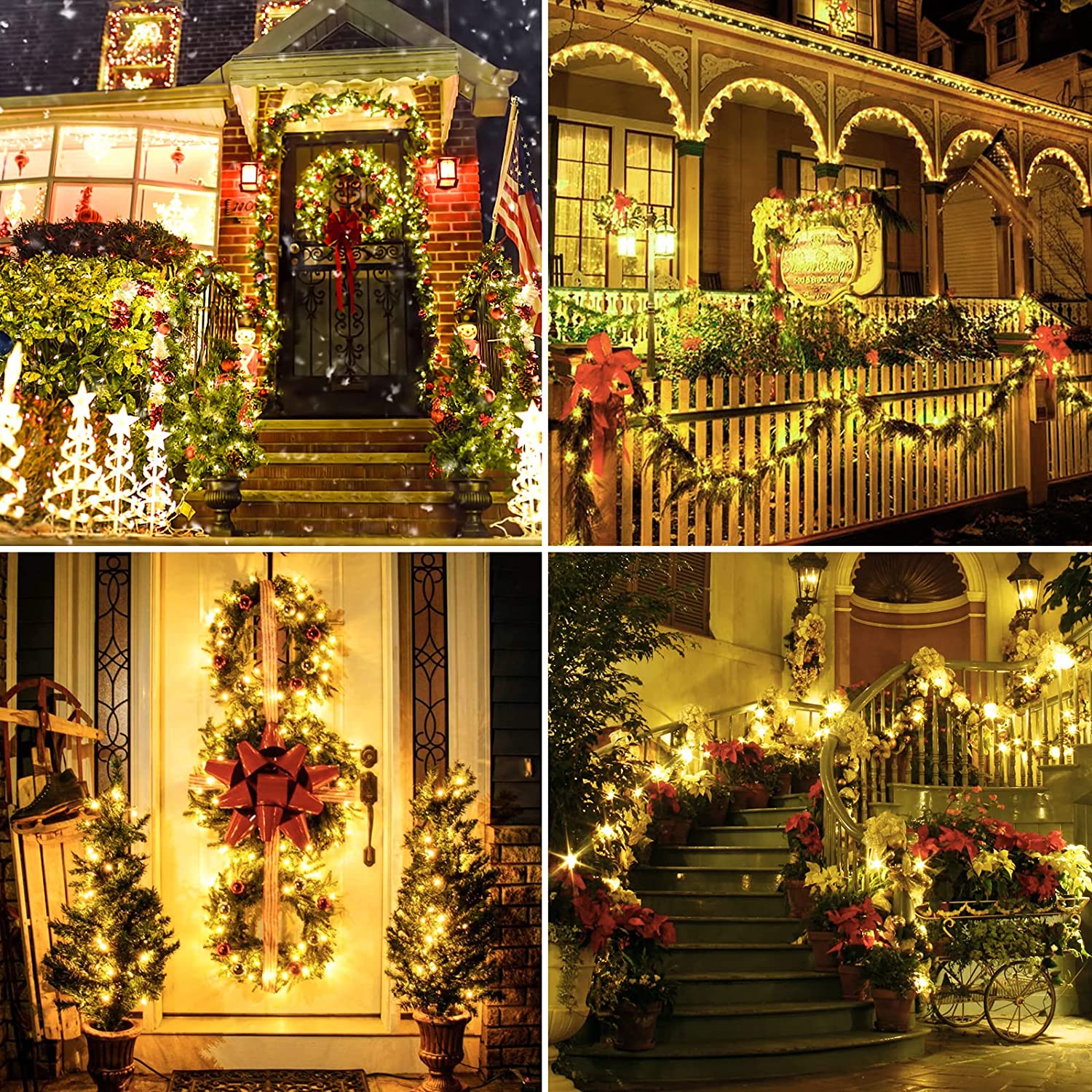 23-99ft LED Solar Light 50-300 Lights Outdoor Waterproof Fairy Garland Lights Christmas Party Halloween Decorations Solar Lights