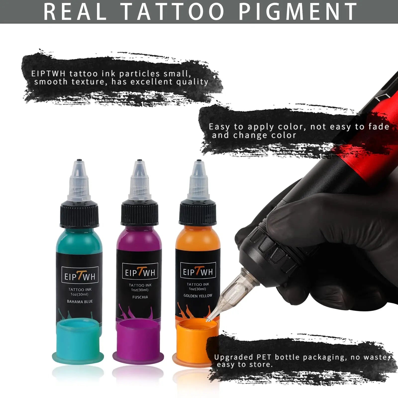 14-Color Tattoo Ink Set, Tattoo Pigment Set, Tattoo Supplies Professional Supply For Body Art Long Lastingts