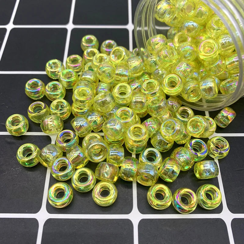 100Pcs/Pack 6*9mm Hair Rings  Hair Beads Hole 4mm dreadlock beads hair accessories for braids hair beads for kids