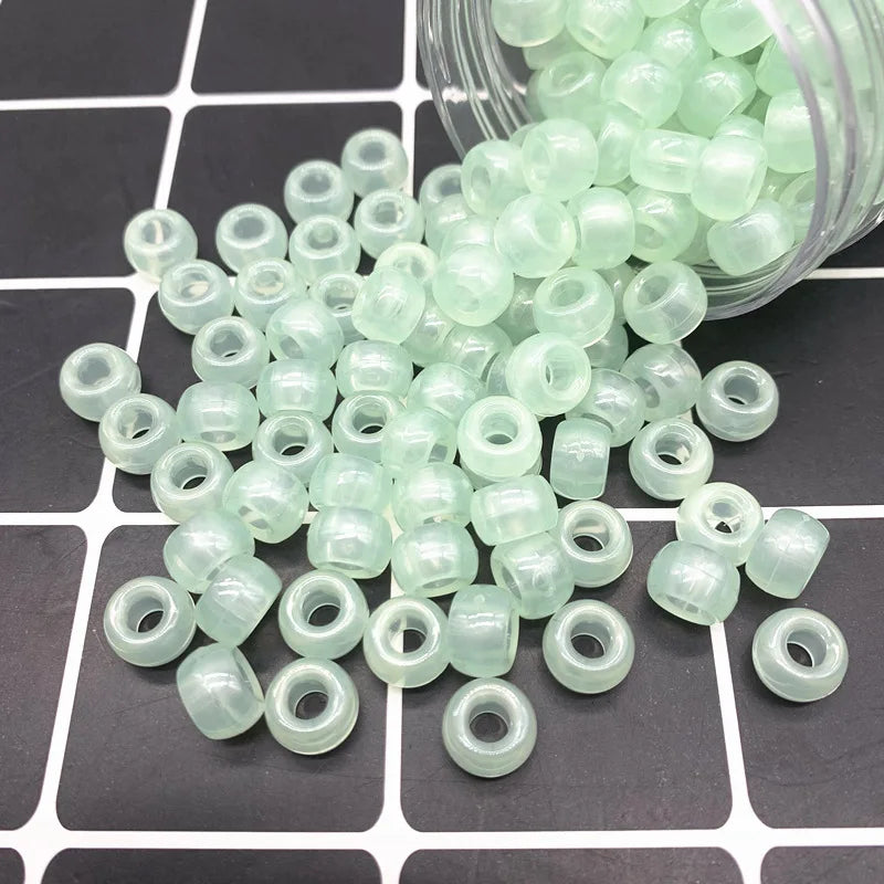 100Pcs/Pack 6*9mm Hair Rings  Hair Beads Hole 4mm dreadlock beads hair accessories for braids hair beads for kids