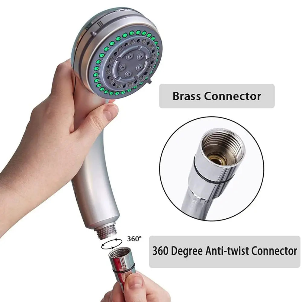 1/1.5/2m PVC Handheld Shower Head Hose Flexible Anti Winding Explosion-proof Water Tube Bathroom Faucet Hose Extension Pipe