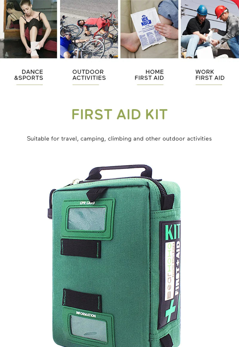 255pcs/Empty First Aid kit Emergency Survival kit Medical Bag with Storage Lable for Hiking Camping Hunting Travel Wound Bag