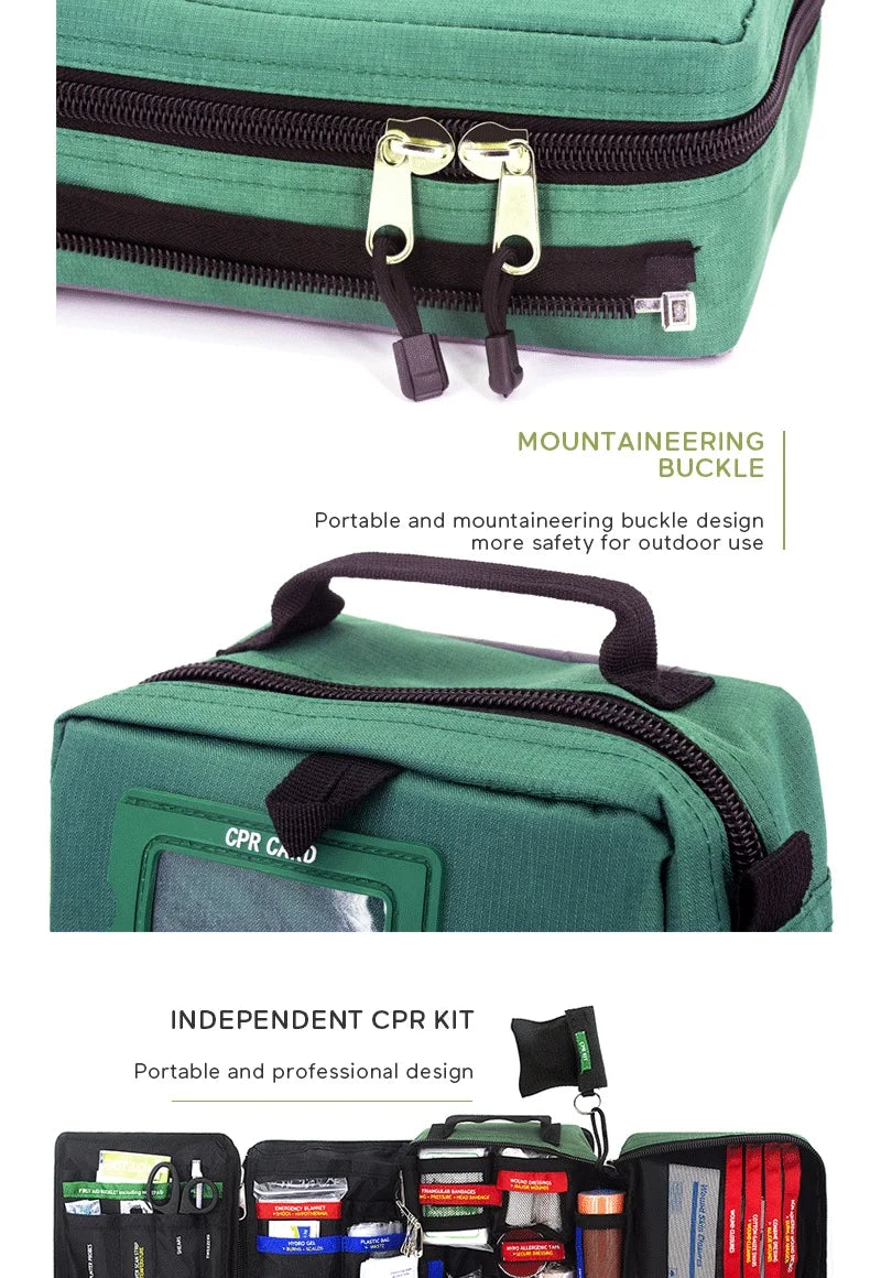 255pcs/Empty First Aid kit Emergency Survival kit Medical Bag with Storage Lable for Hiking Camping Hunting Travel Wound Bag