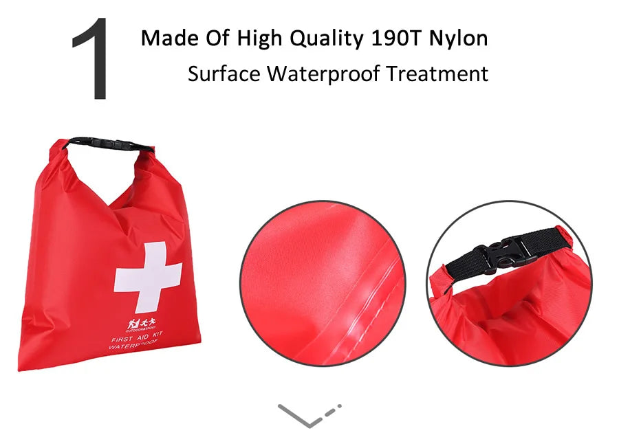 1.2L Waterproof First Aid Kit Bag Portable Emergency Kits Case Only For Outdoor Camp Travel Emergency Medical Treatment