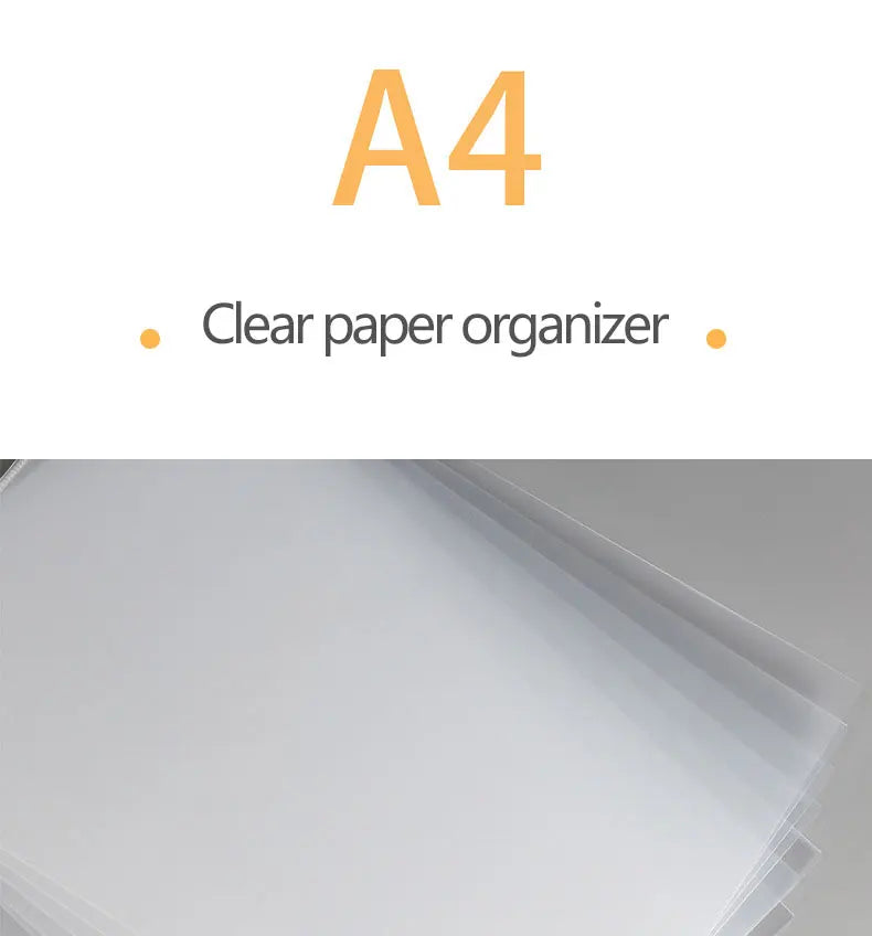 10 to 30 PCS A4 File Folder Desk Organizer Stationery Clear Folder for Documents Office school supplies