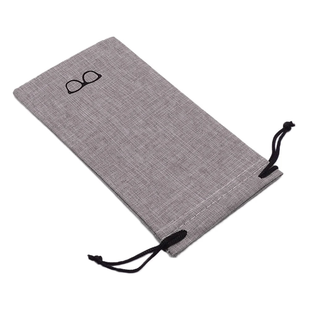 1PCS Portable Glass Bag Sunglasses Pouch for Eyewear Container Linen Fabric Smooth Surface Good Quality Glasses Bag eye contacts