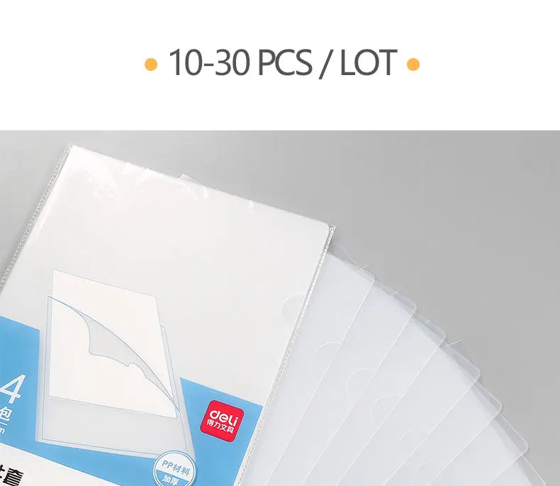 10 to 30 PCS A4 File Folder Desk Organizer Stationery Clear Folder for Documents Office school supplies