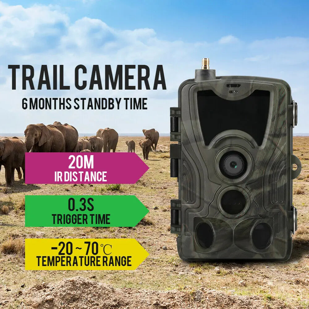 20MP 1080P  2G SMS MMS SMTP Wildlife Trail Camera Photo Traps Night Vision  Email  Cellular Hunting outdoor Camera  Surveillance