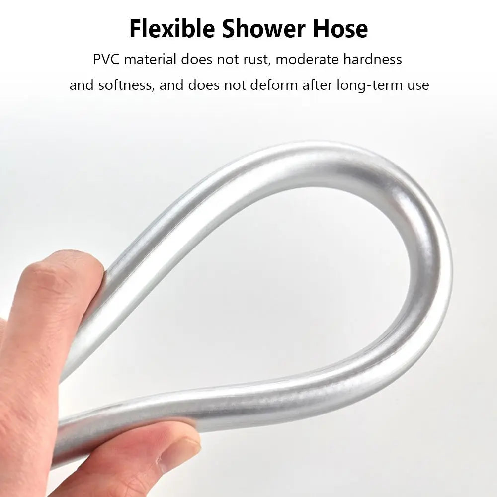 1/1.5/2m PVC Handheld Shower Head Hose Flexible Anti Winding Explosion-proof Water Tube Bathroom Faucet Hose Extension Pipe