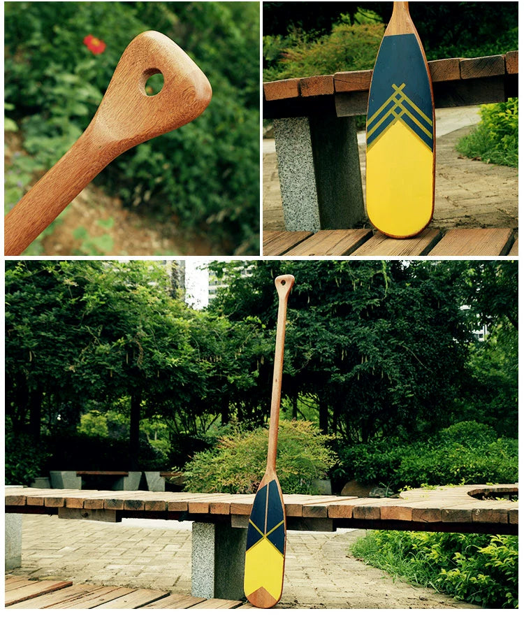120cm Vintage Style decoration wooden rowing boat oars canoe paddle