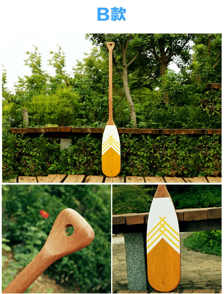 120cm Vintage Style decoration wooden rowing boat oars canoe paddle