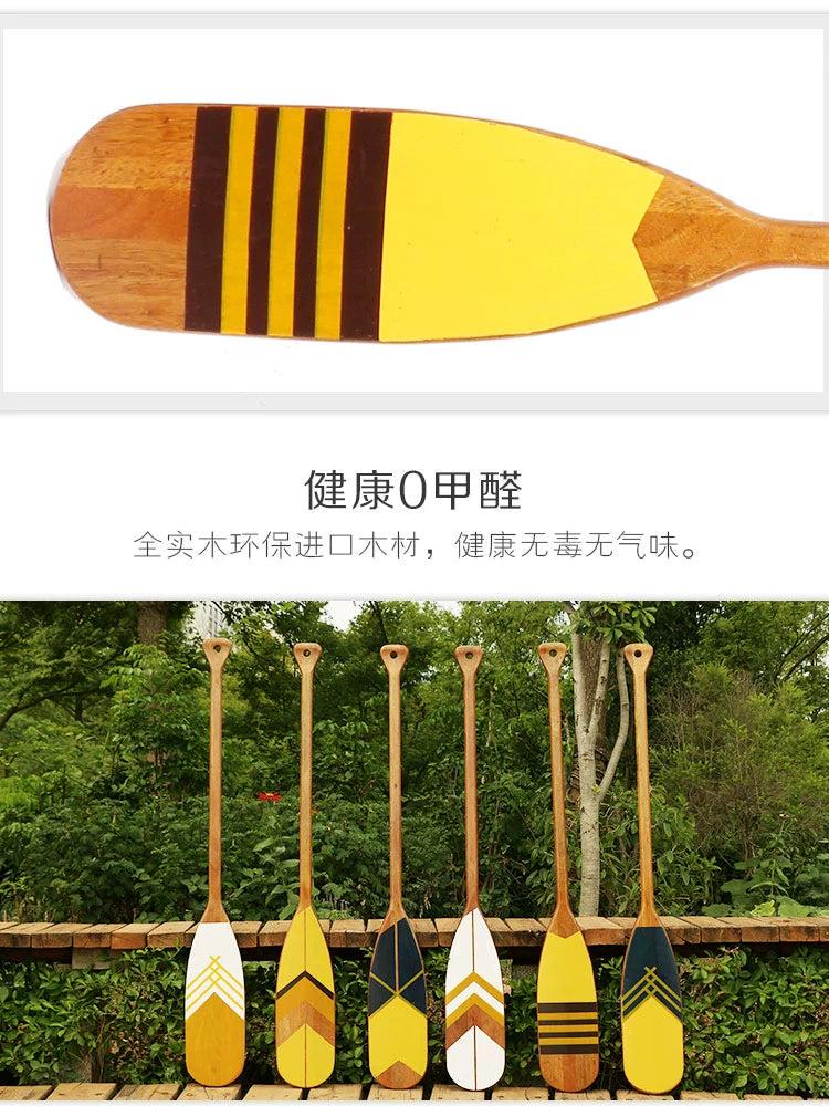 120cm Vintage Style decoration wooden rowing boat oars canoe paddle