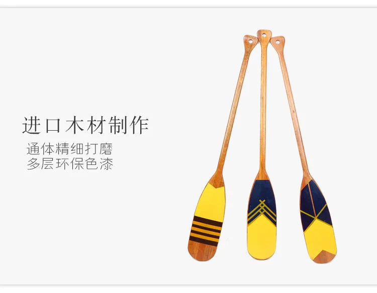 120cm Vintage Style decoration wooden rowing boat oars canoe paddle