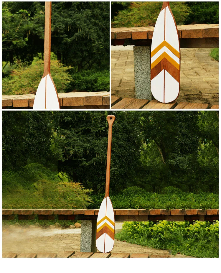 120cm Vintage Style decoration wooden rowing boat oars canoe paddle
