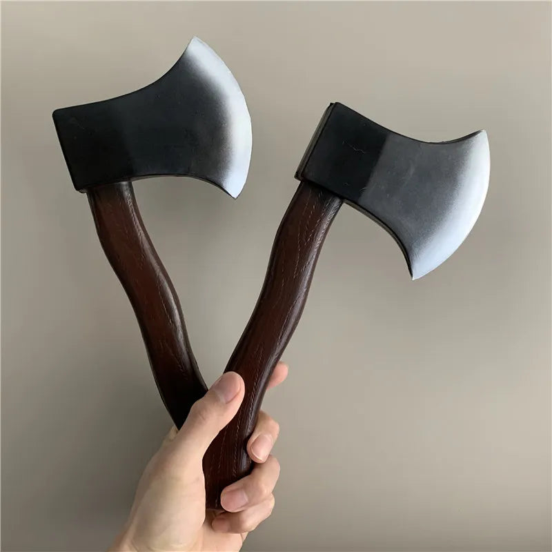 1:1 Cosplay Fire Axe Stage Prop Weapon Role Playing Cos Axe PU Weapon Model Kids Toy Puzzle Education 30cm