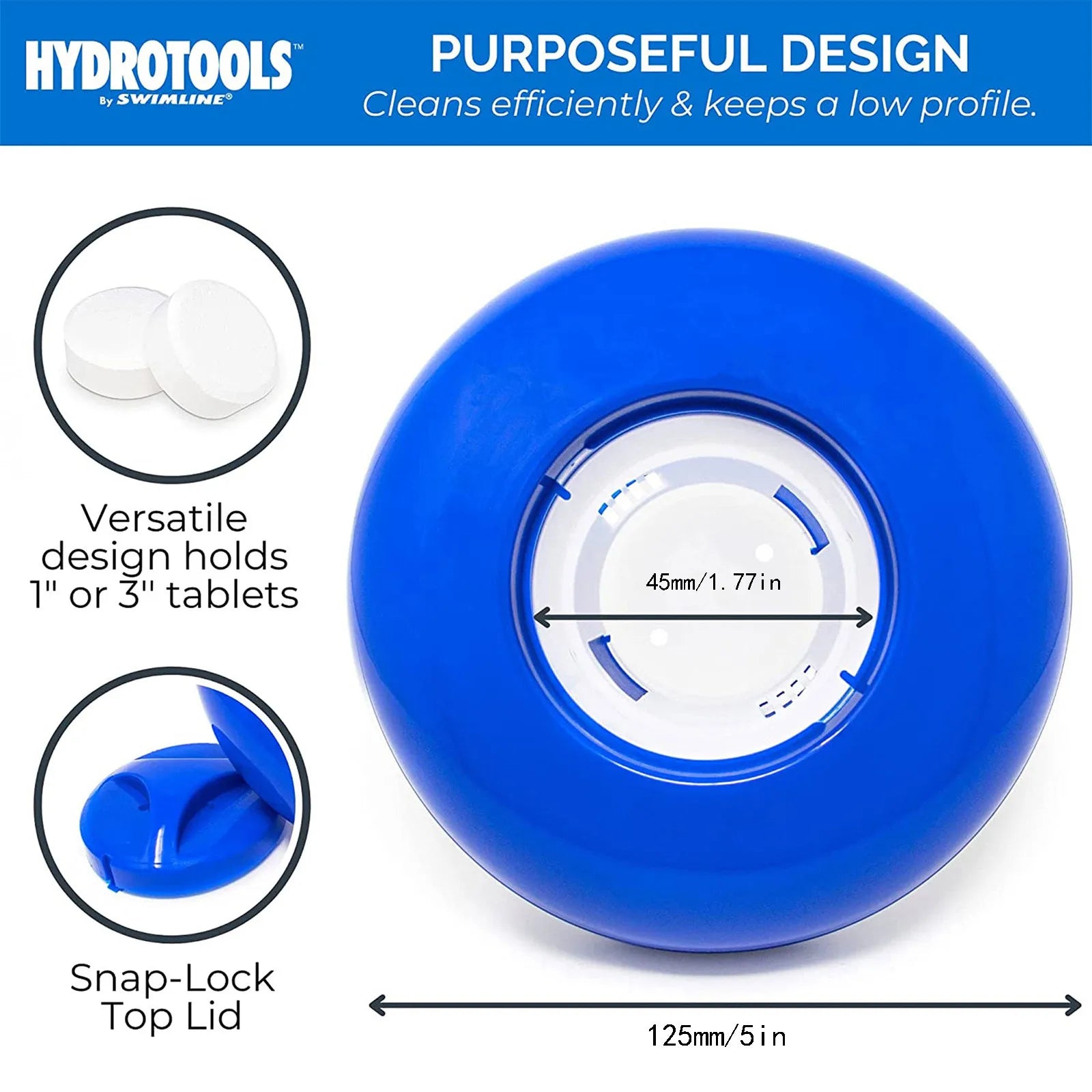 1-5PC Swimming Pool Cleaning Tool Chemical F loater Chlorine Bromine Tablets Floating Dispenser Applicator Spa Hot Tub Supplies