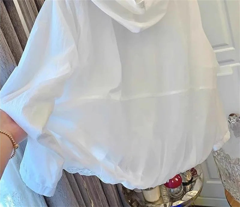 2025 New Sun Protection Clothing Women's Summer Thin Coat Anti-Ultraviolet Breathable Shirt Hooded Windbreaker Female Jacket