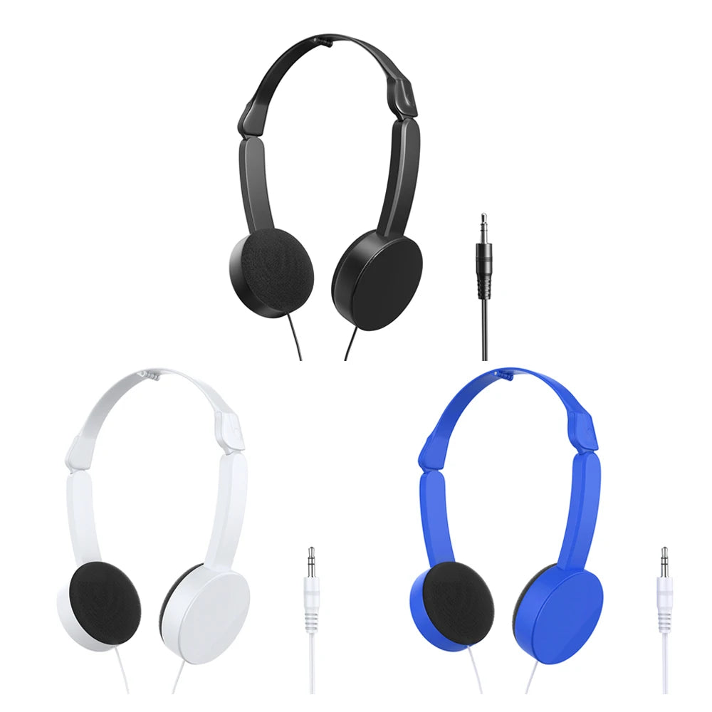 3.5mm headband wired headphones Foldable stereo sports headphones Fashion music headphones Suitable for MP3/mobile phone/tablet