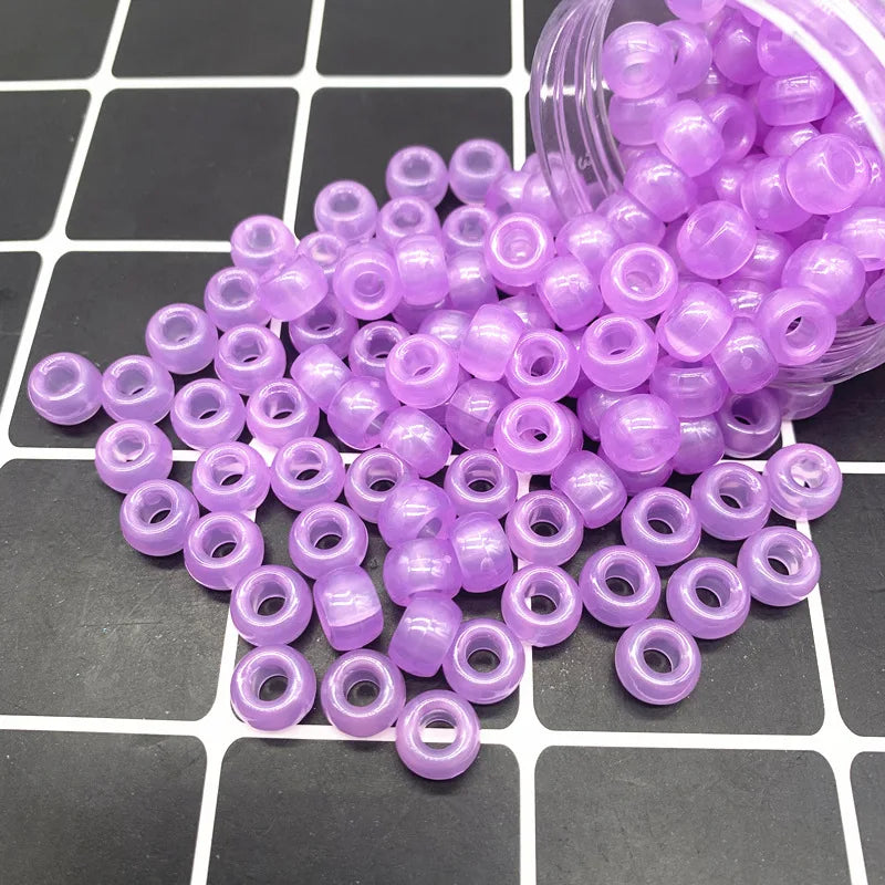 100Pcs/Pack 6*9mm Hair Rings  Hair Beads Hole 4mm dreadlock beads hair accessories for braids hair beads for kids