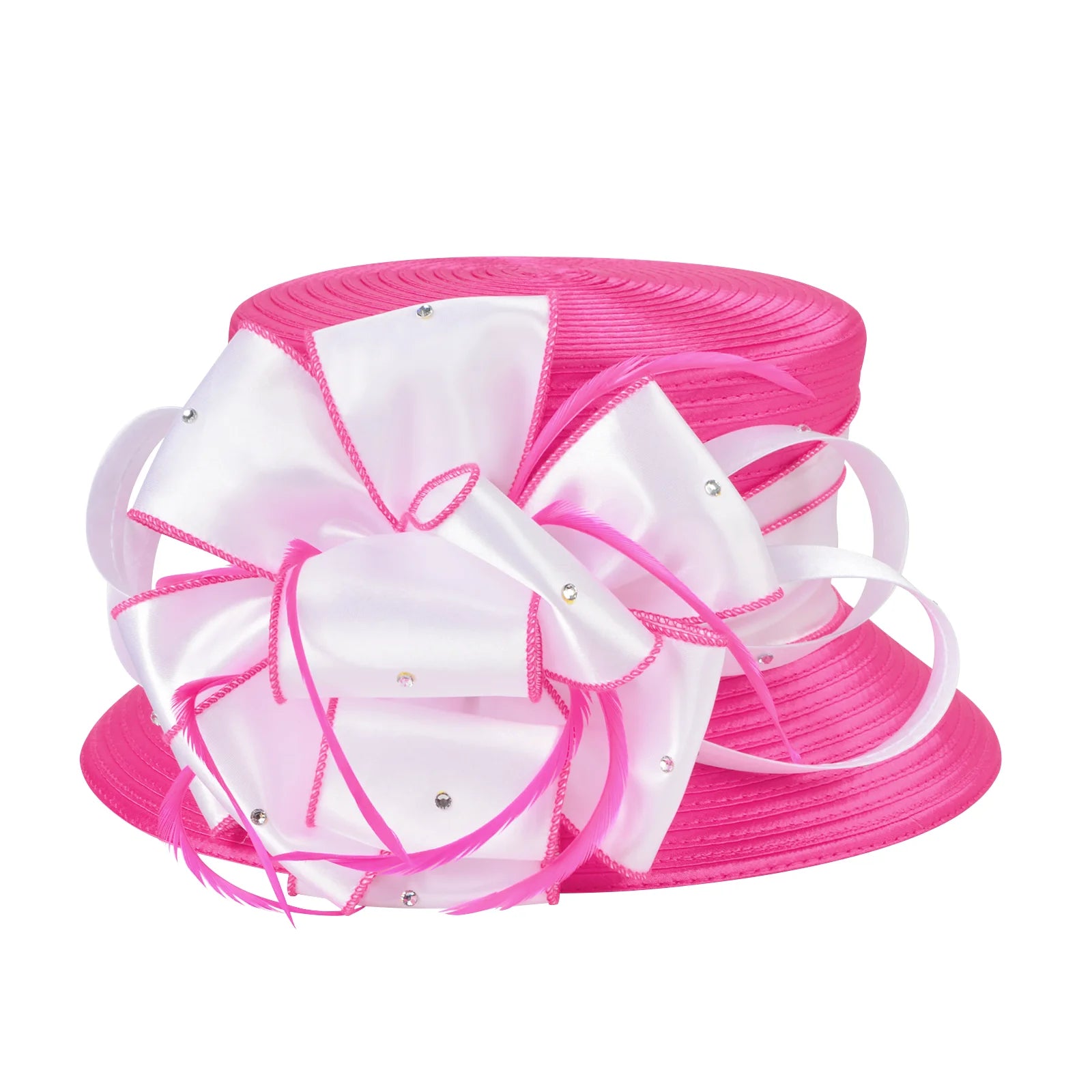 2025 New Fascinator Hats for Women Elegant Wedding and British Lady Deby Race Top Church Hats for Black Women S10-4585