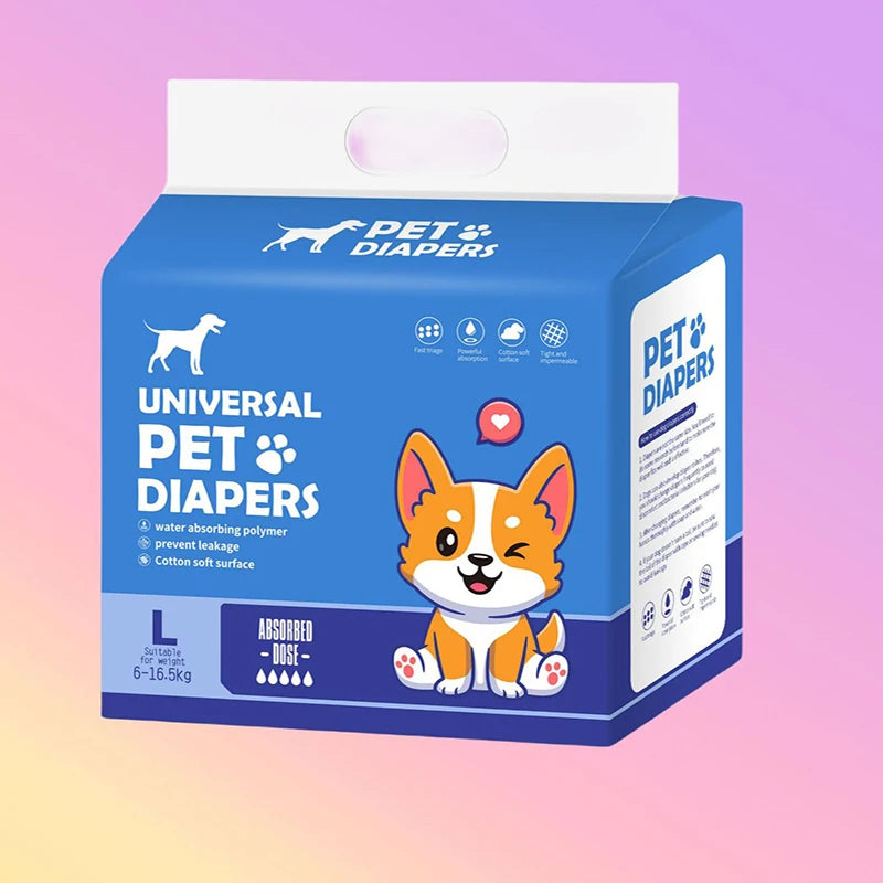 10/12PCs Disposable Pet Diaper for Female Dogs Male Dogs Breathable Absorbent Puppy Menstrual Trousers Dog Accessories