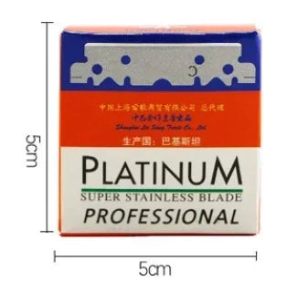 100PCS Single-sided Razor Blades Men's Safety Shaver Stainless Steel Manual Razor Blade Barbershop Styling Shaving Supplies