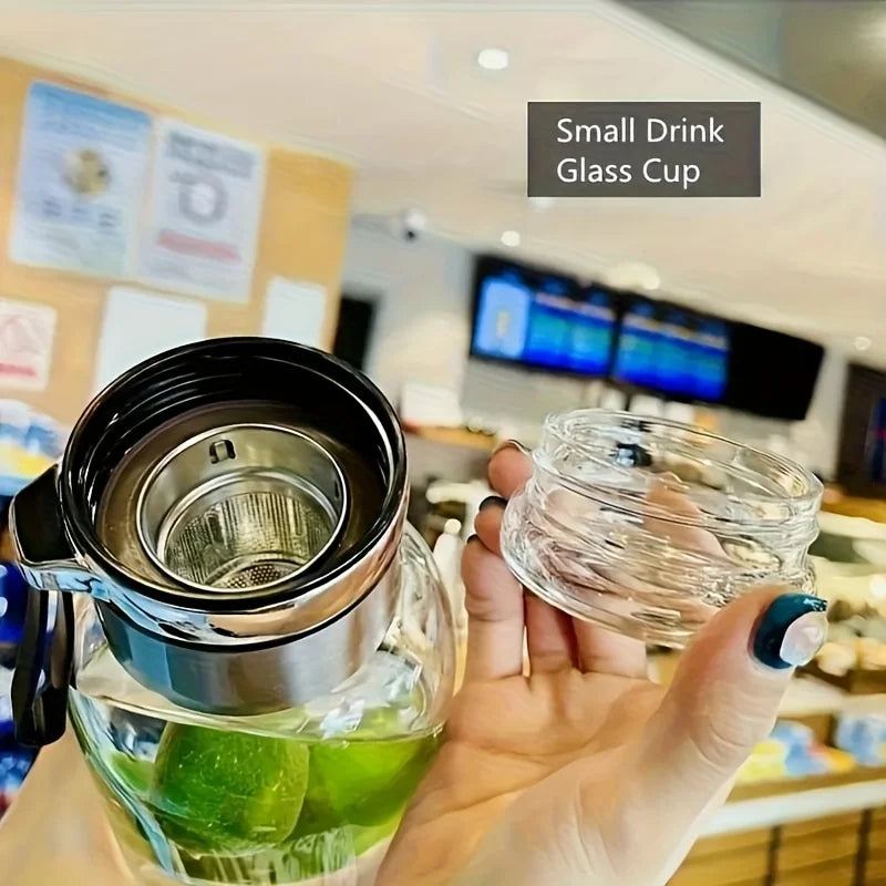 750ml Large Capacity Glass Water Bottle - Transparent, Leakproof, Portable Drinkware for Outdoor, Gym, or Daily Use, Reusable