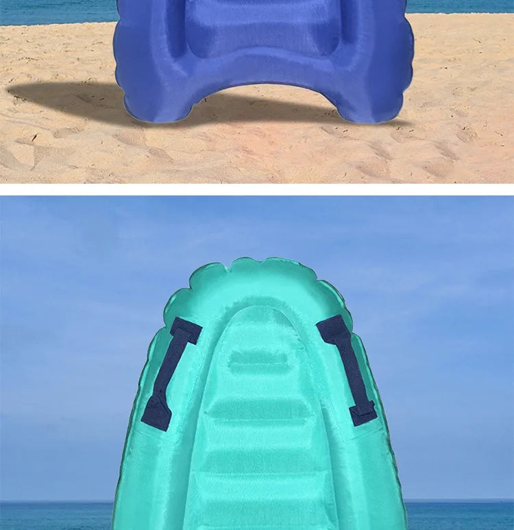 1 Piece of Outdoor Sea Play Thickeneded Kidsren's Surfboard with Handle, Portable and Environmentally Friendly Pvc Water Skiing Board, Foldableable and Portable, Suitable for Swimming Pool Seaside Activities