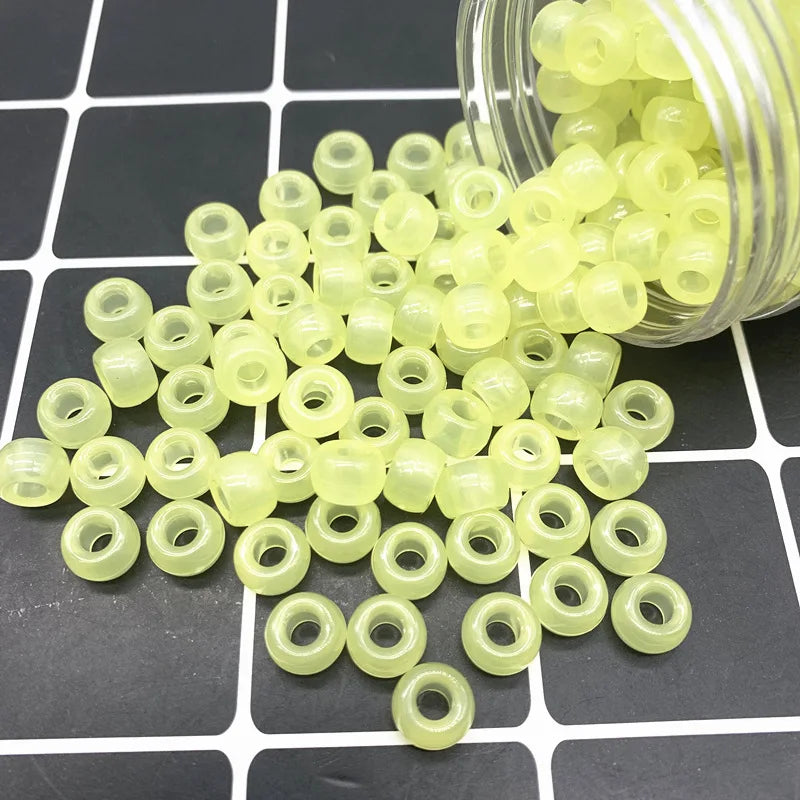 100Pcs/Pack 6*9mm Hair Rings  Hair Beads Hole 4mm dreadlock beads hair accessories for braids hair beads for kids