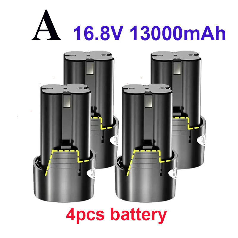 100% New Original 16.8V.13000mAh. Tool. Electric. Battery, rechargeable drill. Screwdriver. Wireless. Electric drill.