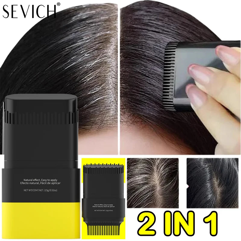 3 Colors Hair Stick, Gray Hair Covering Artifact No Color Loss Disposable Hair Dye Stick Hair Roots Hair Dyeing and Color