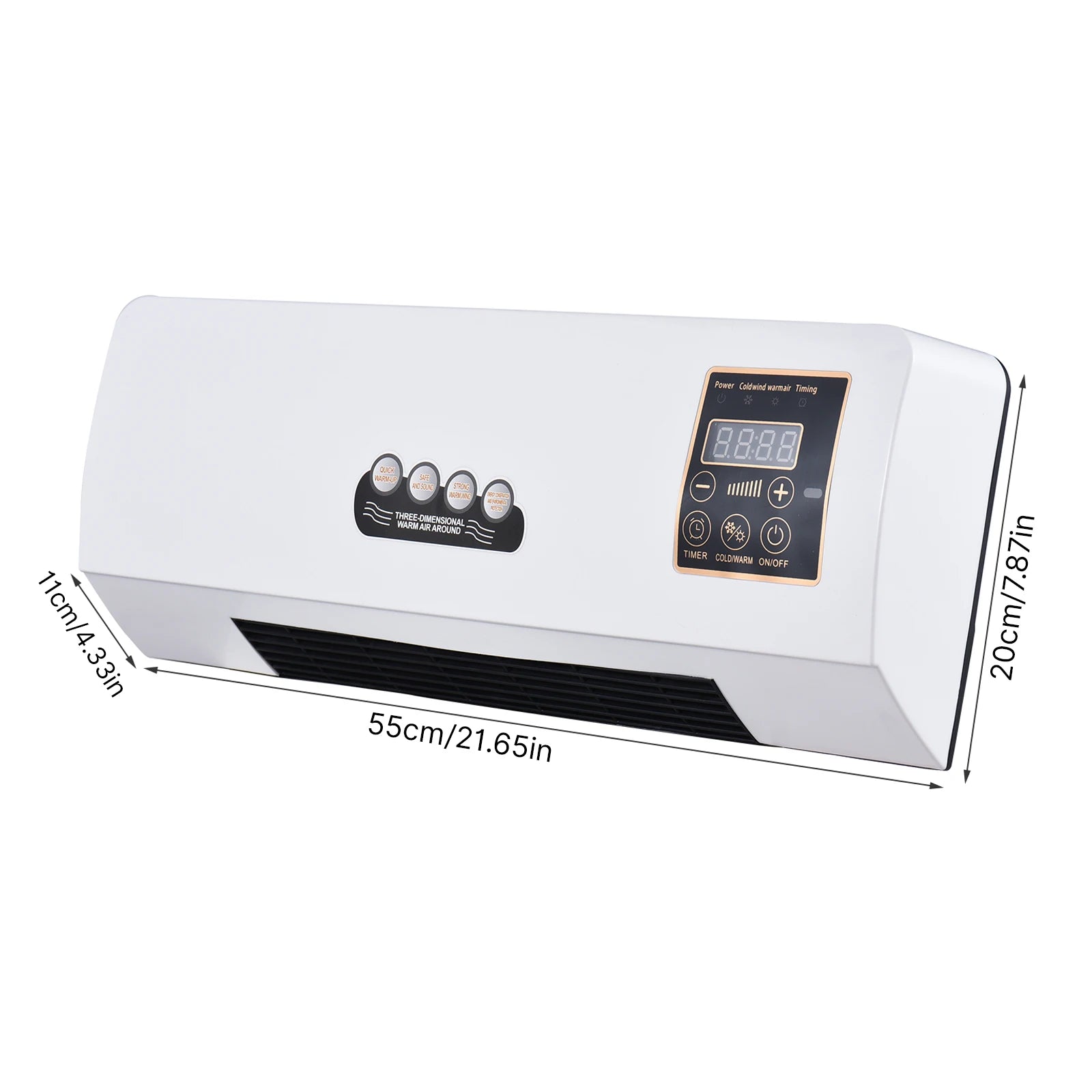 2 in 1 Portable Air Conditioner Electric Heater for Room Heating Cooling Fan with Remote Control and Timing Function Simple A/C