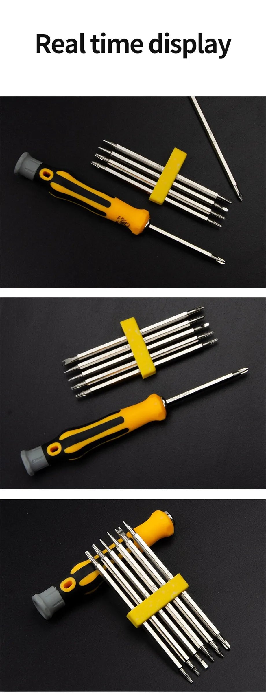 12 In 1 Magnetic Screwdriver Set Cross Flat Shaped Screwdriver Head Multifunctional Precision Handheld Maintenance Tool