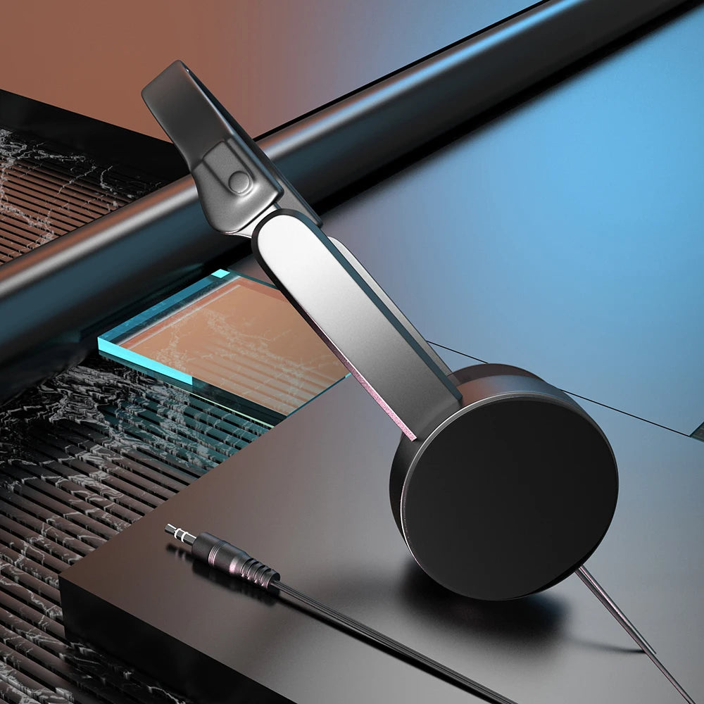 3.5mm headband wired headphones Foldable stereo sports headphones Fashion music headphones Suitable for MP3/mobile phone/tablet