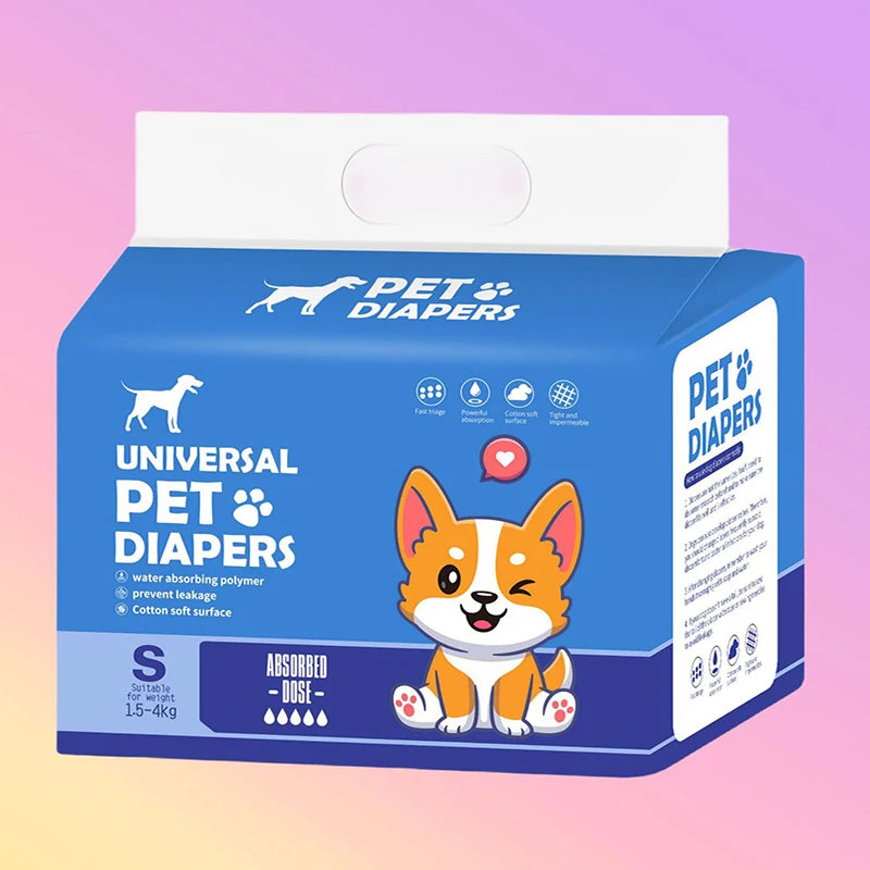 10/12PCs Disposable Pet Diaper for Female Dogs Male Dogs Breathable Absorbent Puppy Menstrual Trousers Dog Accessories
