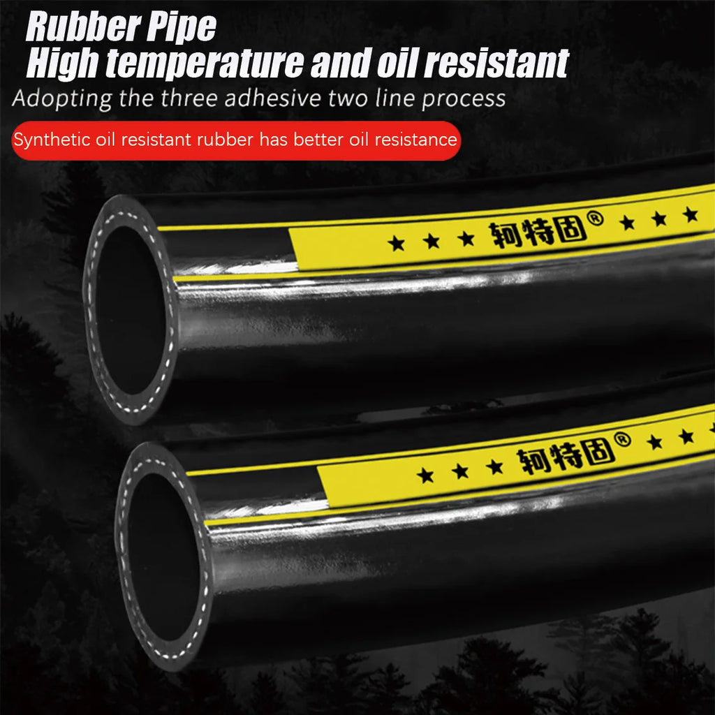 1Meter Fuel Hoses Rubber Hose High-Pressure Hydraulic Steam Water Pipe Diesel Black Rubber Hose Inner Diameter 4/5/6/8mm-38/45mm