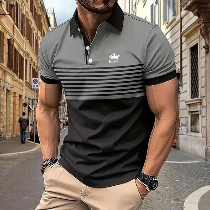 2024 Business Summer Classic Polo Shirt for Men, Short Sleeve Casual Lightweight Simple Polo Shirt Sports Jersey T-Shirts