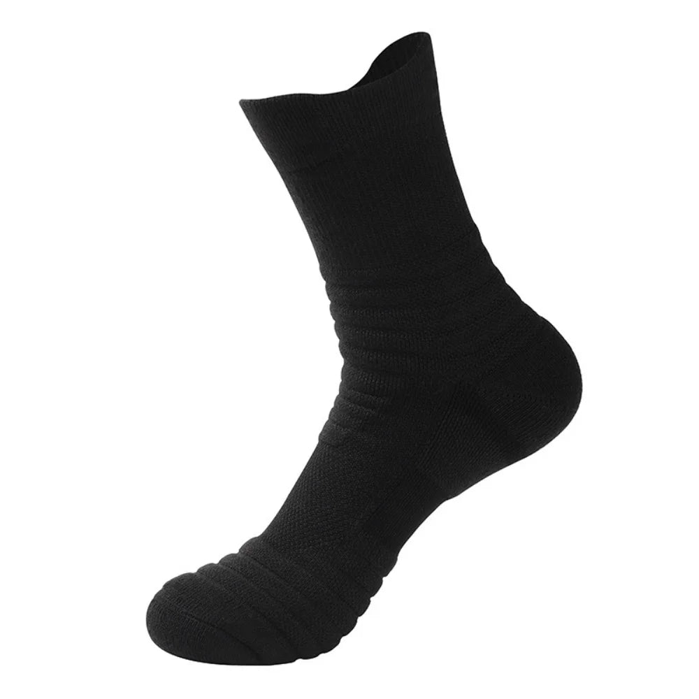 3pairs/Lot Men's Socks Compression Stockings Breathable Basketball Sports Cycling Socks Moisture Wicking High Elastic Tube Socks