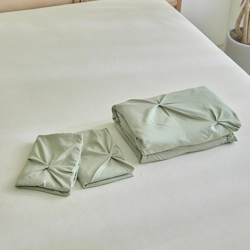 3pcs Bedding Cover，Craft twist design，Simple and superior，Soft and comfortable fabric，Suitable  men and women bedroom decoration