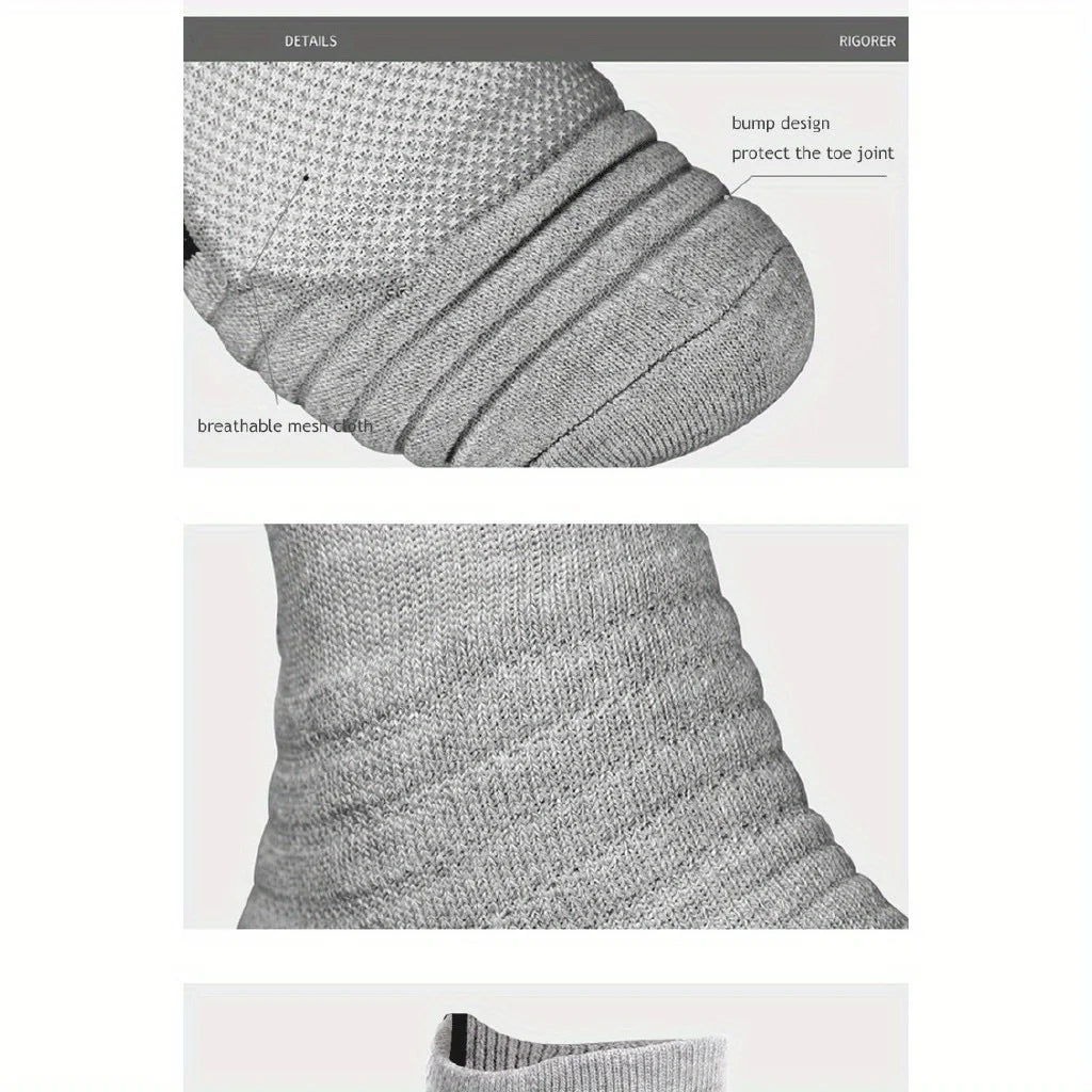 3pairs/Lot Men's Socks Compression Stockings Breathable Basketball Sports Cycling Socks Moisture Wicking High Elastic Tube Socks