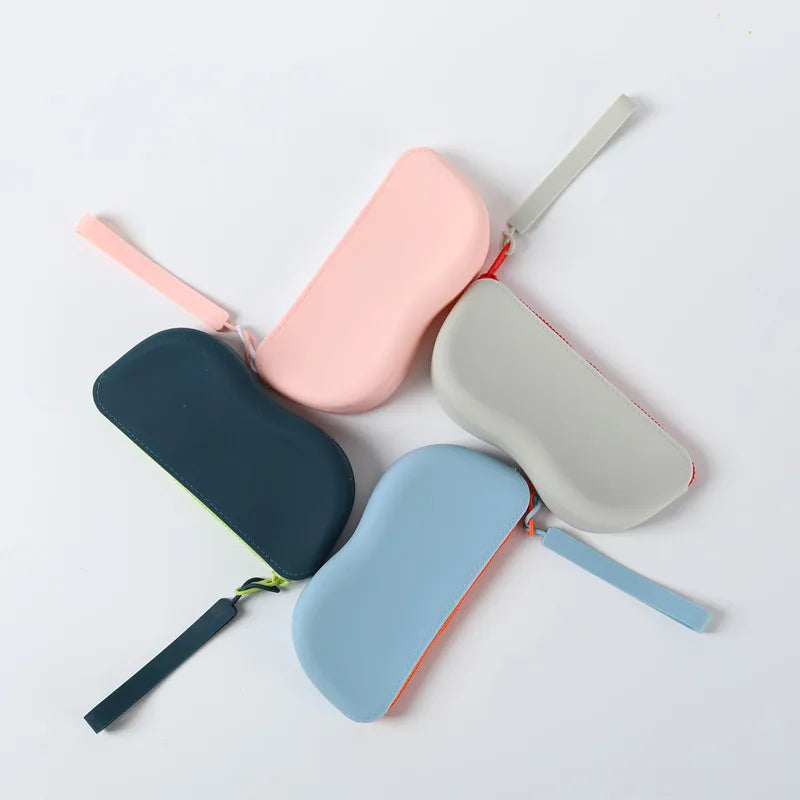1PC Car Glasses Case Waterproof Silicone Carrying Case for Eyeglasses and Contact Lenses,Suitable for Men and Women eye contacts