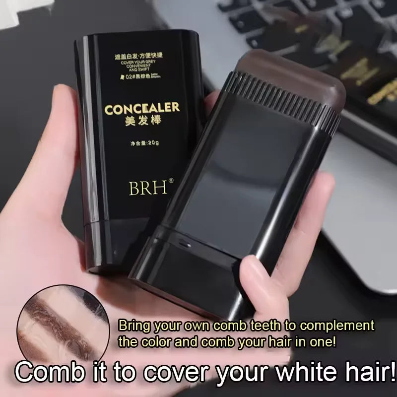 3 Colors Hair Stick to Cover White Hair Without Fading,Disposable Hair dye stick,Plant Hair Dye,Roots Hair Color Replenishment