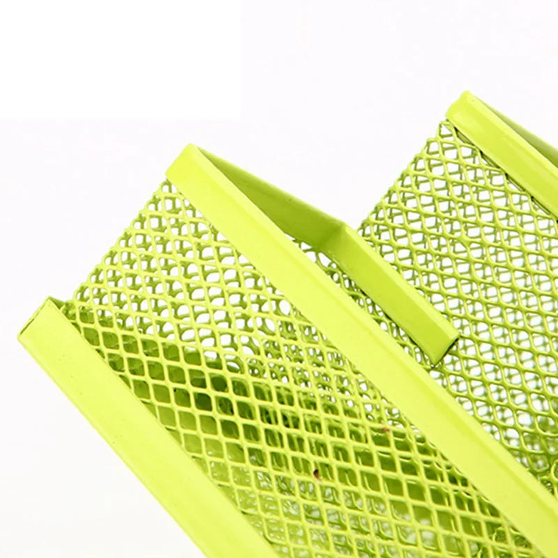 1Pc Fashion Multifunctional Office Stationery Desk Organizer Mesh Collection Pen Holder Organizer Box Office School Supplies