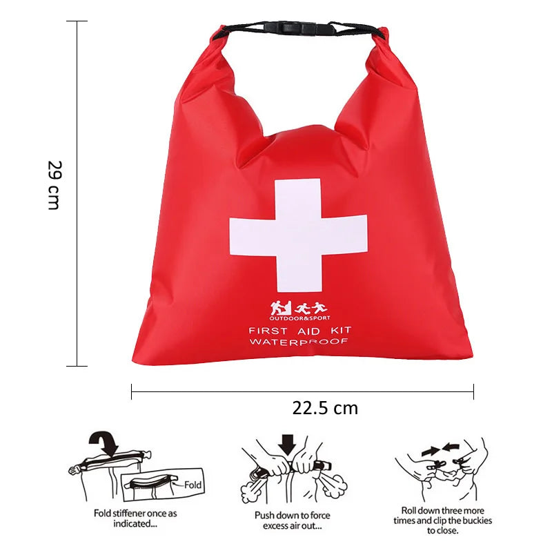 1.2L Waterproof First Aid Kit Bag Portable Emergency Kits Case Only For Outdoor Camp Travel Emergency Medical Treatment