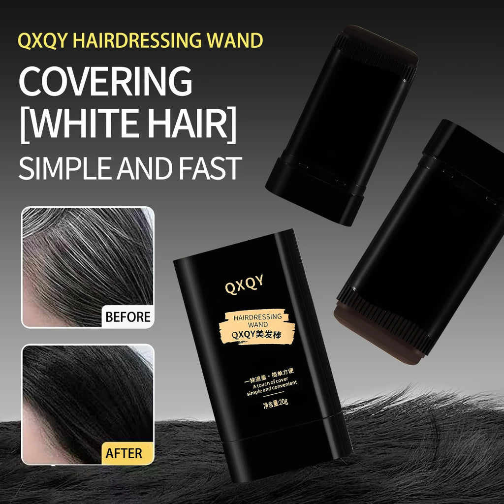 3 Colors Natural Looking Hair Stick to Cover White Hair, Smooth Quick Coloring Non Fading, Disposable Roots Hair Dyeing Stick