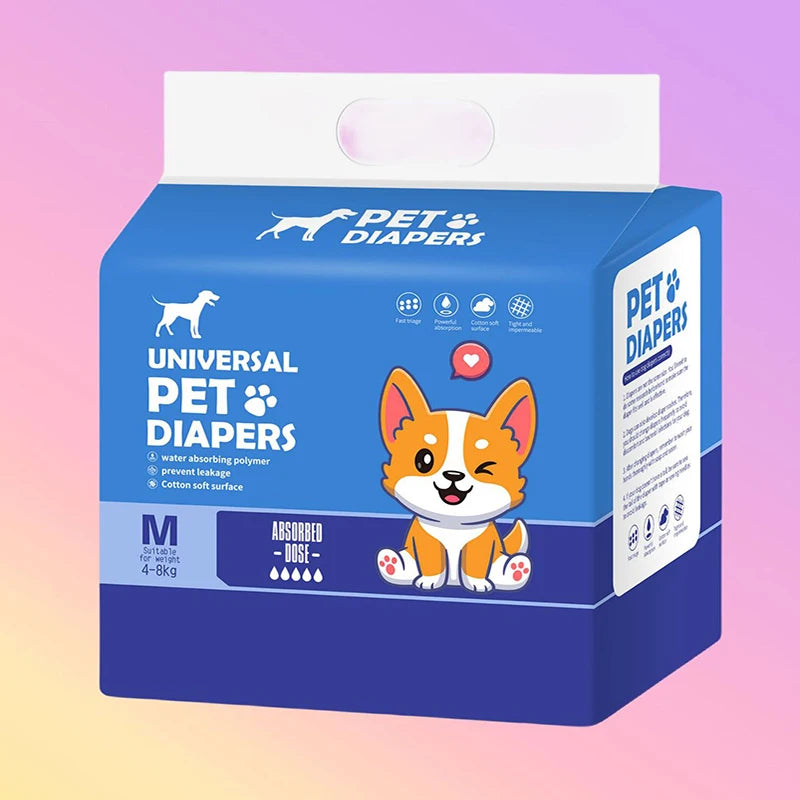 10/12PCs Disposable Pet Diaper for Female Dogs Male Dogs Breathable Absorbent Puppy Menstrual Trousers Dog Accessories