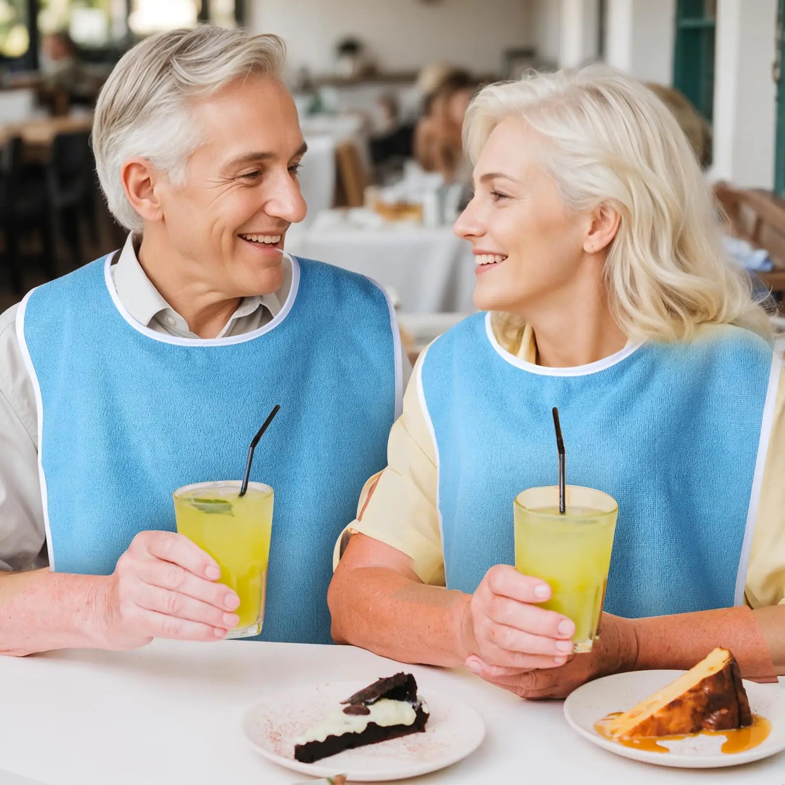 1/2pcs Adjustable Adult Bib Machine Washable for Elderly Adults to Prevent Drooling and Spills Adult Bibs for Eating Nursing Bib