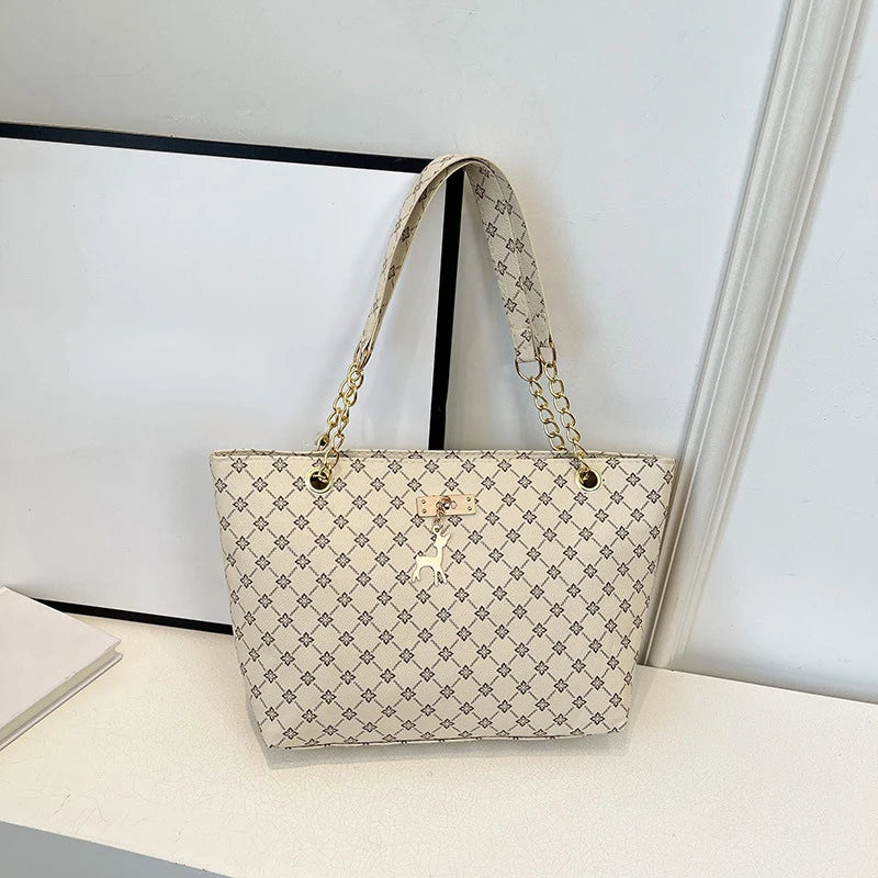 2024 Autumn and Winter New Presbyopic Handbag Shoulder Bag Large Capacity Tote Bag Women's Bag