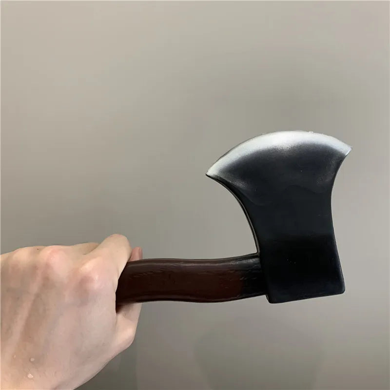 1:1 Cosplay Fire Axe Stage Prop Weapon Role Playing Cos Axe PU Weapon Model Kids Toy Puzzle Education 30cm